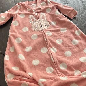 Carter's Baby Girl Sleep Sack Pink and White Bunny 0-3M